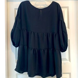 Black tiered shirt